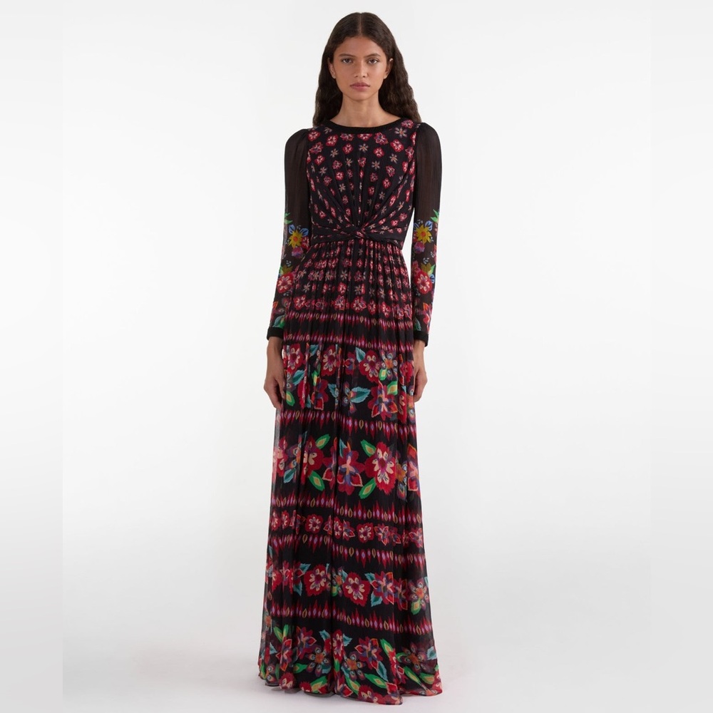 SALONI - Blythe B Long Dress in Cordia Border